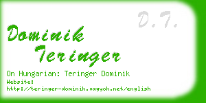 dominik teringer business card